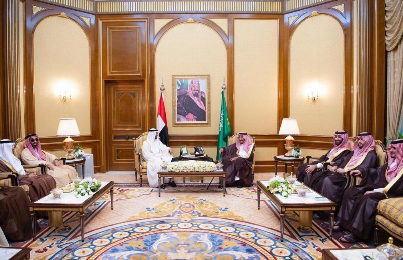 خادم الحرمين الشريفي وولي عهد أبوظبي