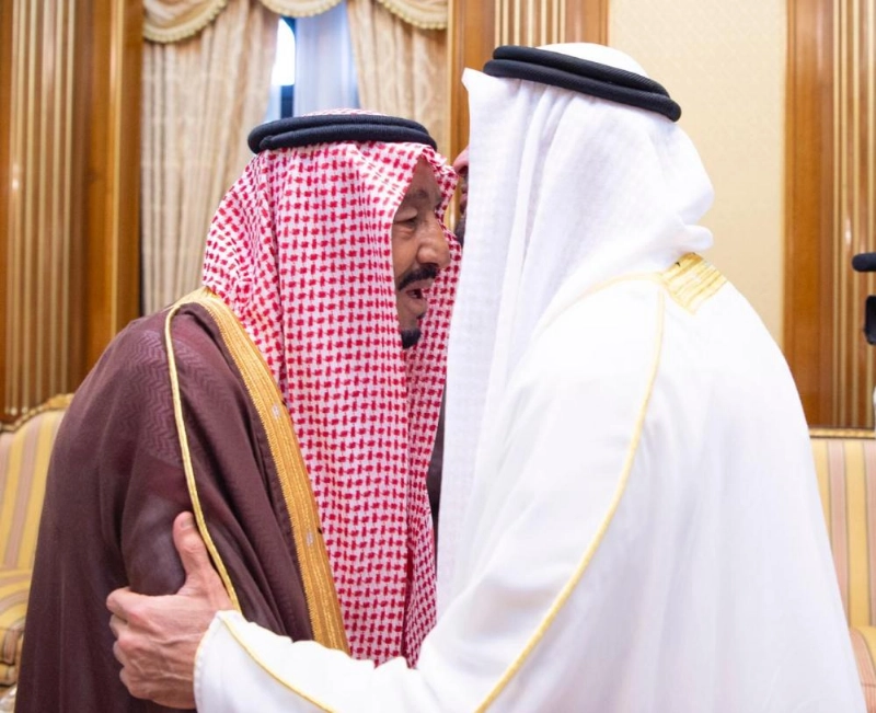 خادم الحرمين الشريفي وولي عهد أبوظبي