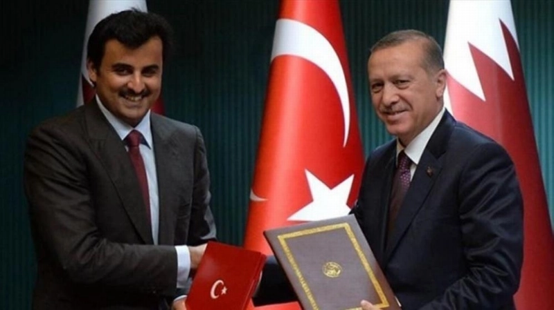 لقاء سابق جمع إردوغان وتميم (مكة)