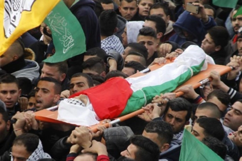 تشييع جثمان فلسطيني قتل برصاص إسرائيلي (مكة)