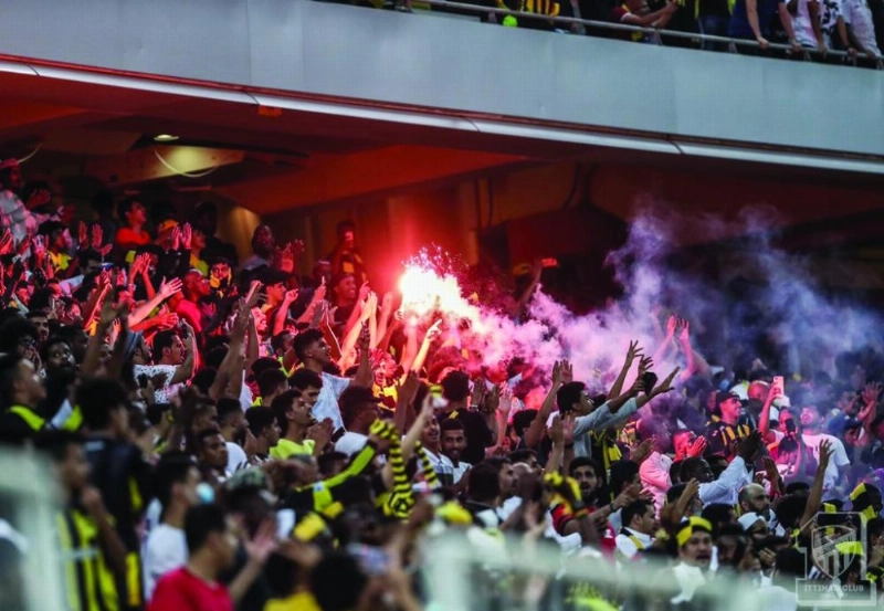 جمهور الاتحاد في مباراة فريقه الأولى أمام الرائد (إعلامي الاتحاد)