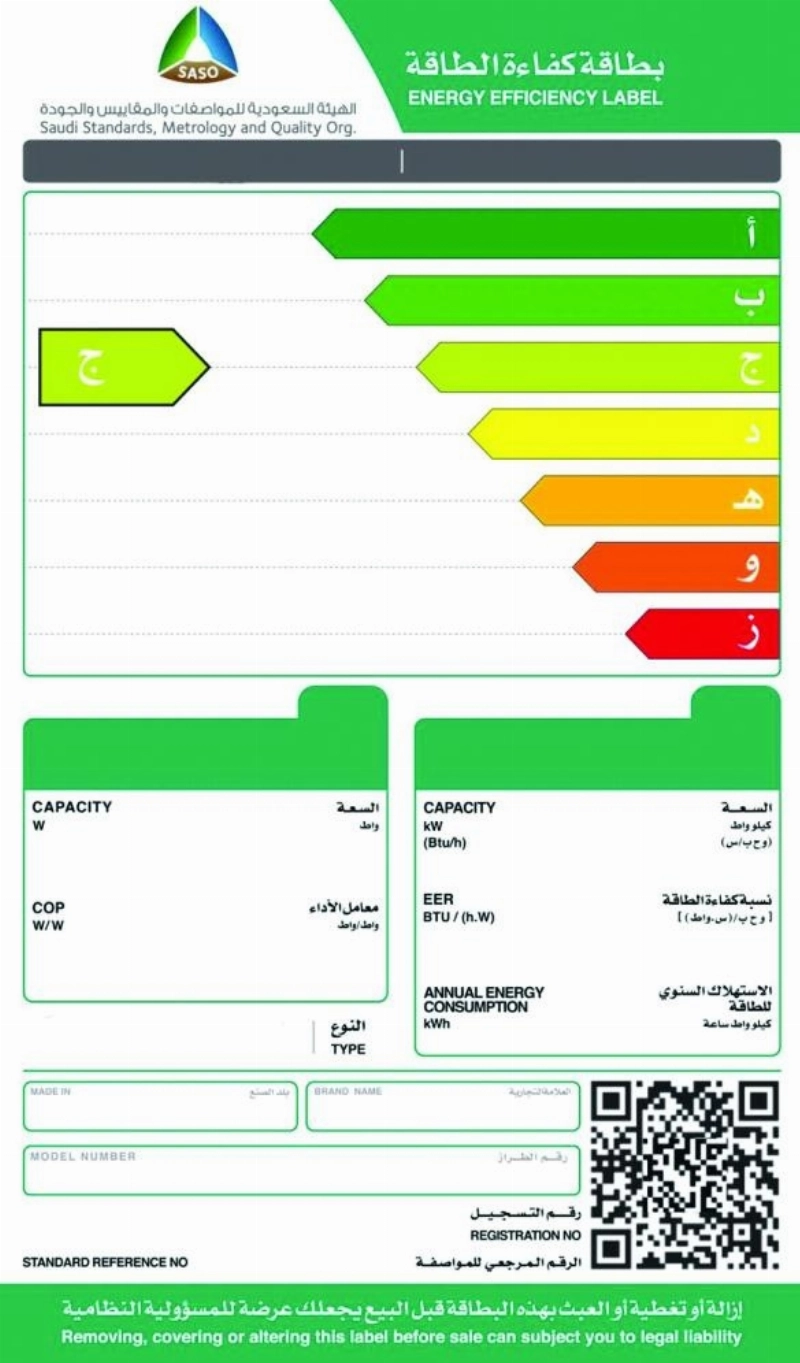 بطاقة مستويات لكفاءة الطاقة (مكة)