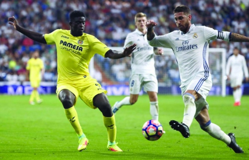 نداي في مباراة لفياريال أمام ريال مدريد (تويتر)