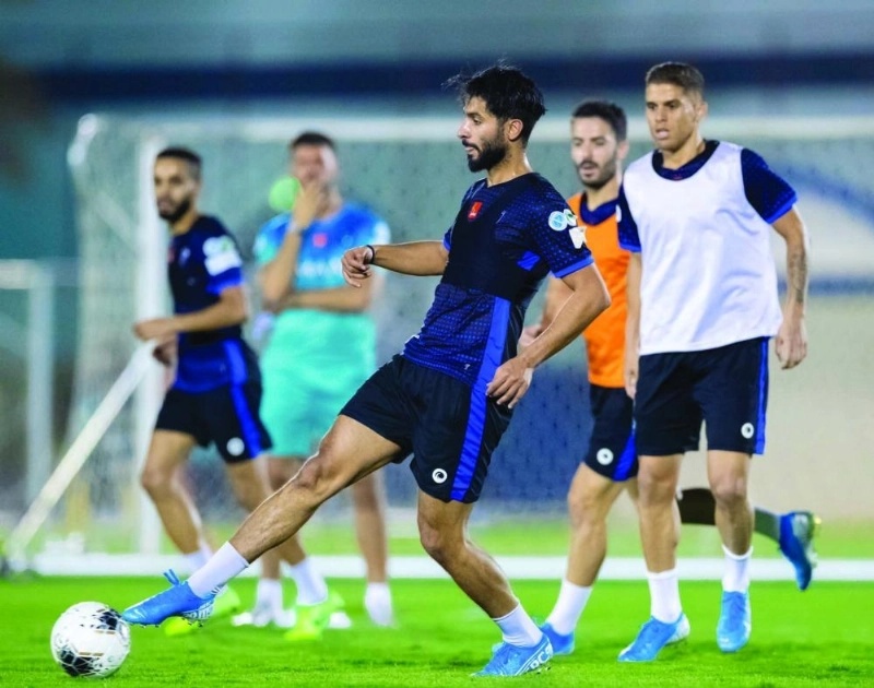 صالح الشهري خلال التدريبات (إعلامي الهلال)