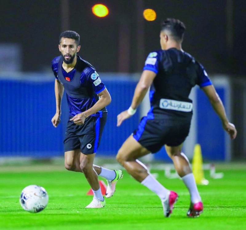 من تدريبات الهلال عقب انضمام الدوليين (إعلامي الهلال)