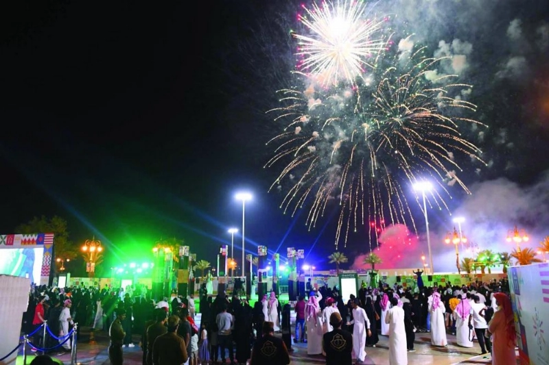 الألعاب النارية في سماء تبوك (واس)