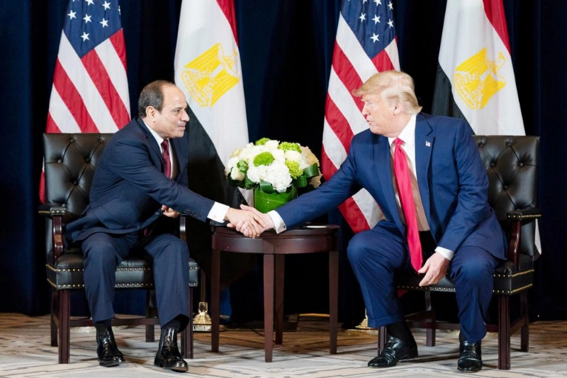 اجتماع ترمب والسيسي (د ب أ)