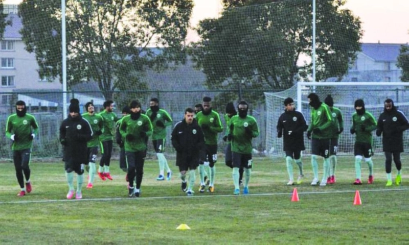 من تدريبات المنتخب السعودي الأولمبي (مكة)