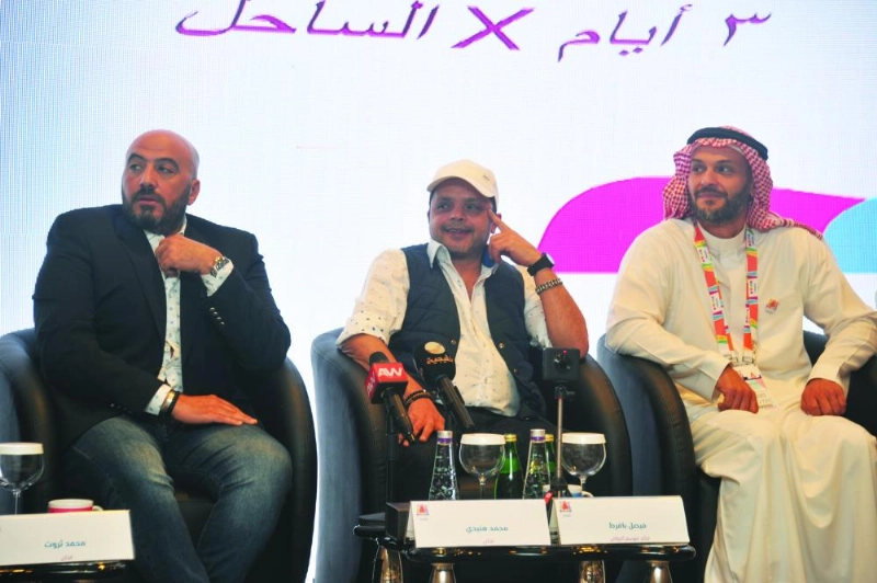 من المؤتمر الصحفي للمسرحية (مكة)