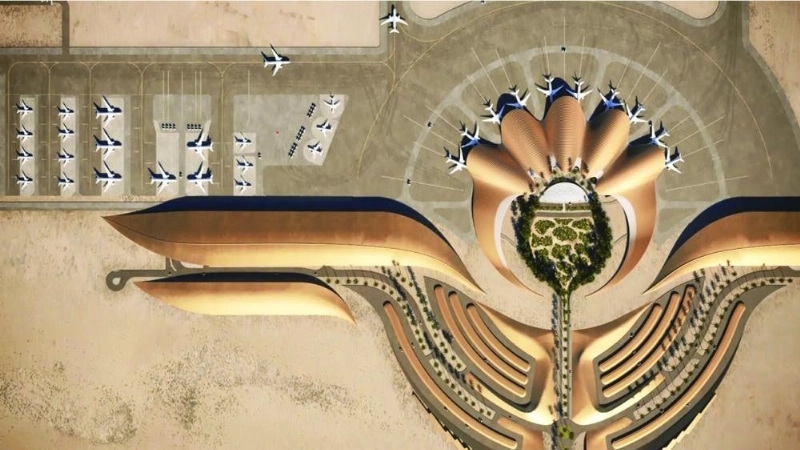 منظر علوي للمطار (البحر الاحمر للتطوير)