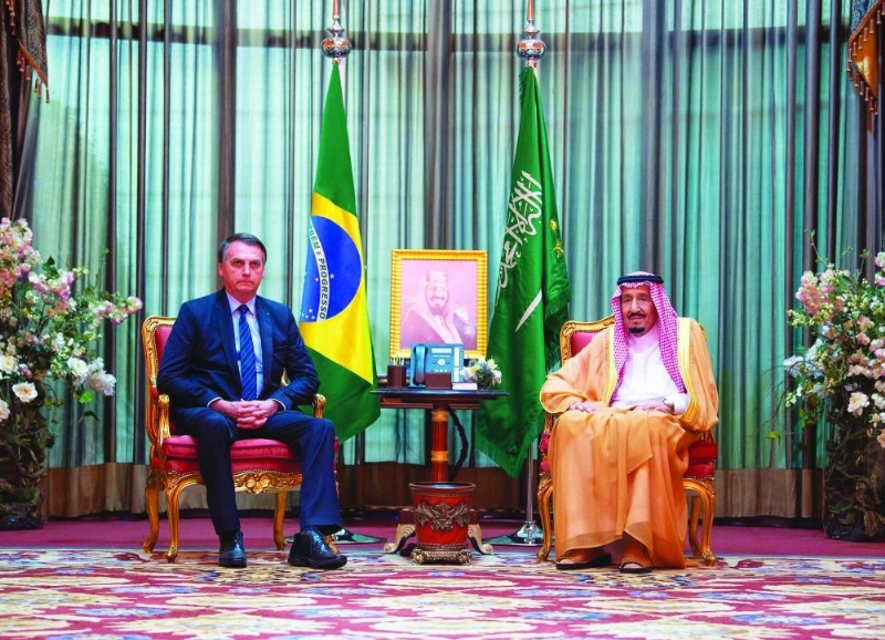 الملك سلمان وجايير بولسونارو يشهدان توقيع الاتفاقيات (واس)