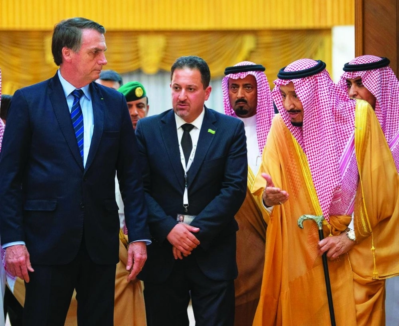 خادم الحرمين مرحبا بالرئيس البرازيلي (واس)