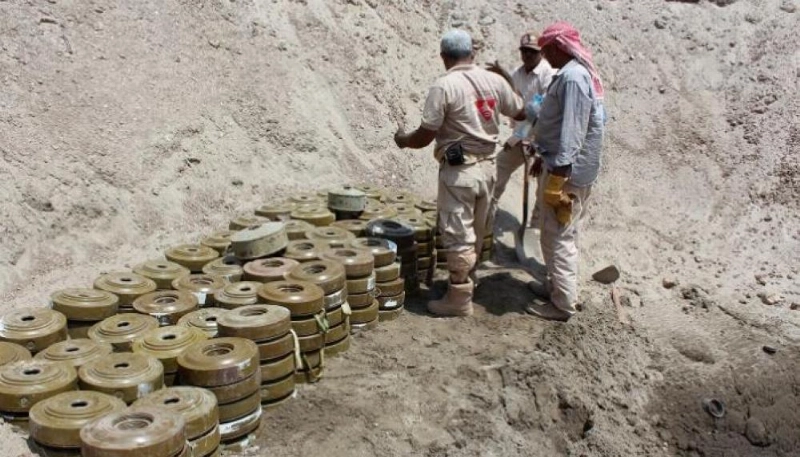 ألغام حوثية تم نزعها (مكة)