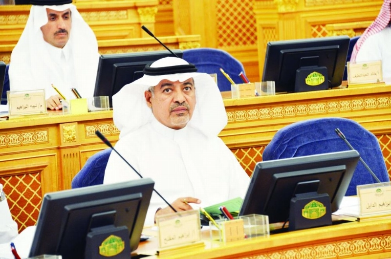 من جلسة الشورى أمس (واس)