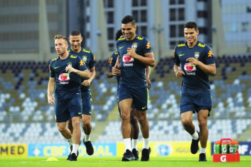 من تدريبات منتخب البرازيل (مكة)
