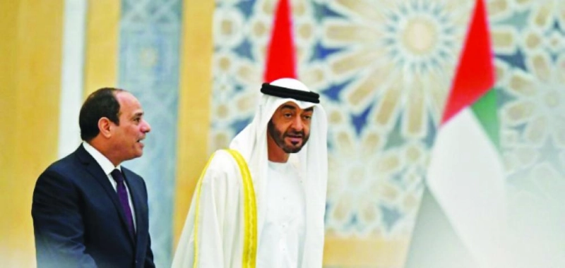 ولي عهد أبوظبي والرئيس السيسي (أ ف ب)