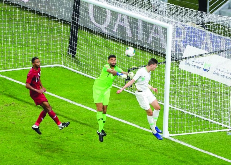 هدف عبدالله الحمدان في مرمى قطر (موقع المنتخب السعودي)