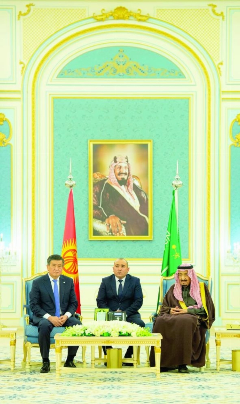 خادم الحرمين ورئيس قيرغيزستان خلا توقيع الاتفاقيات ومذكرات التفاهم