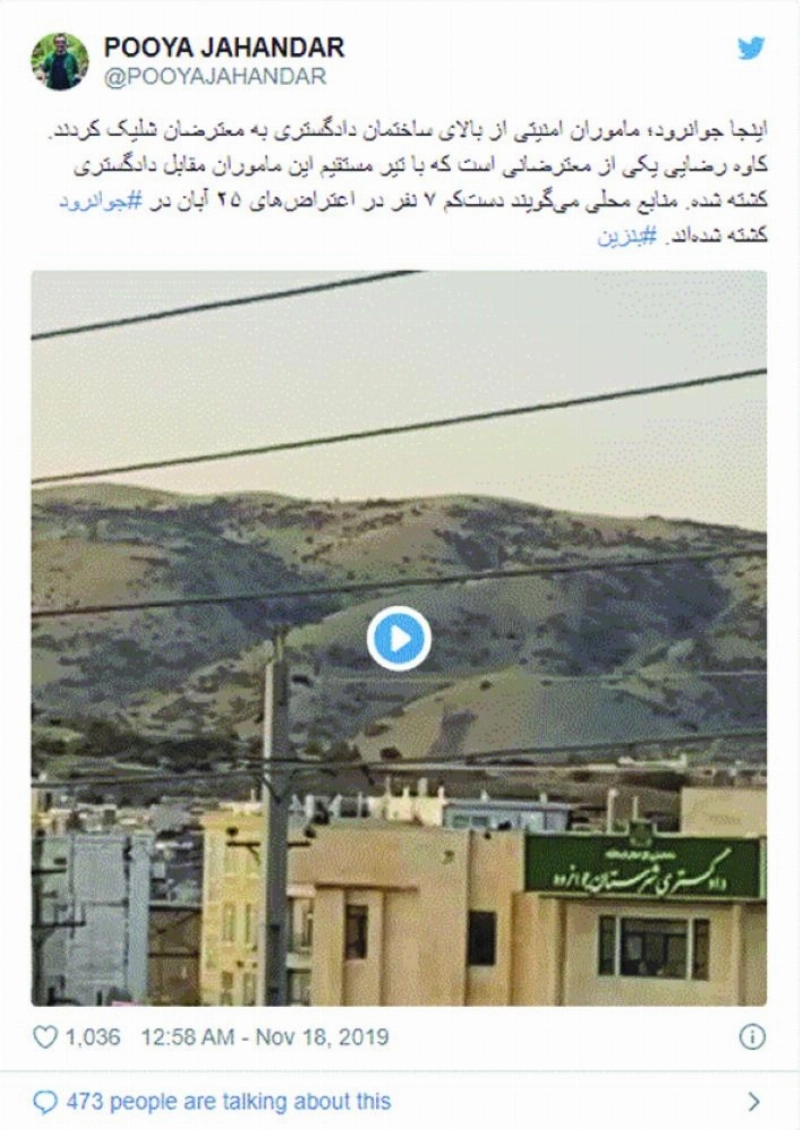 تغريدة بويا بختياري (ديلي تلجراف)