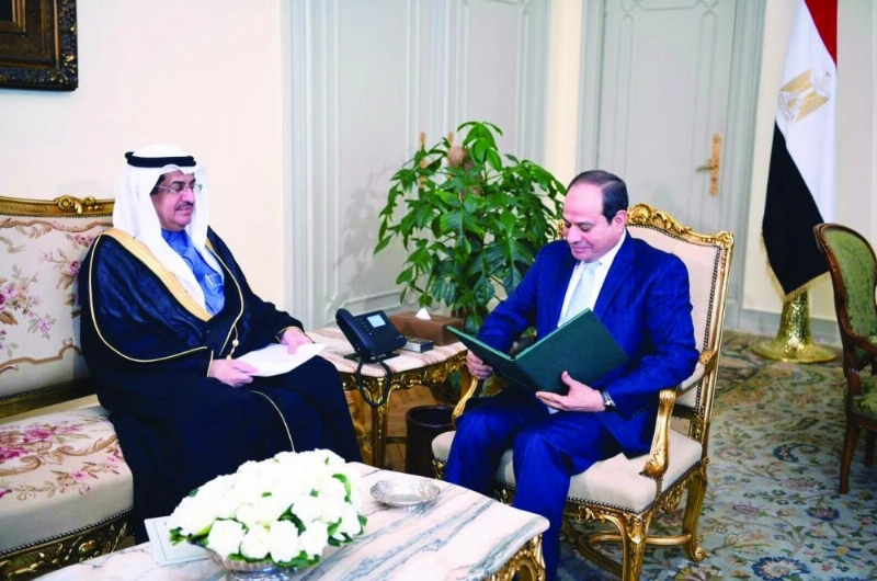 عبدالفتاح السيسي لدى استقباله عصام بن سعيد (واس)