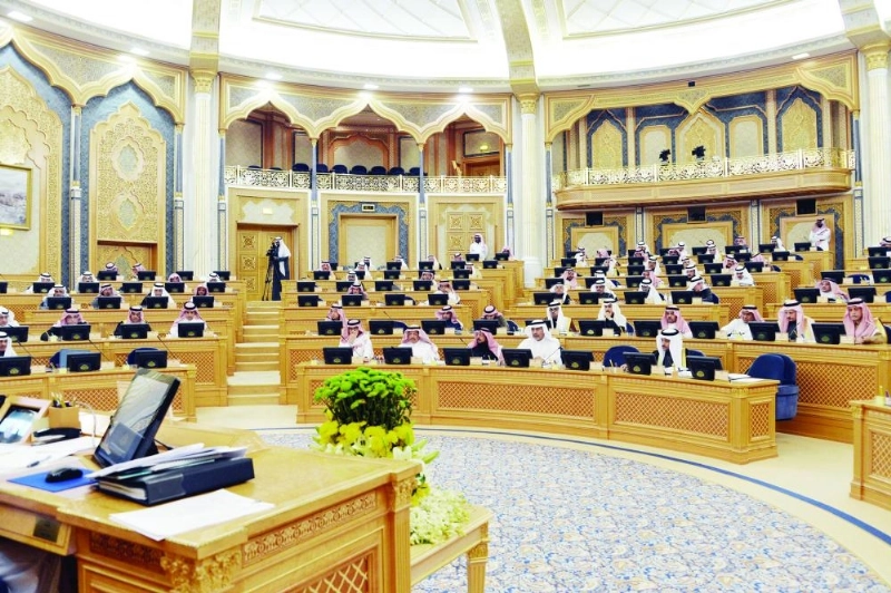 من جلسة الشورى أمس (مكة)