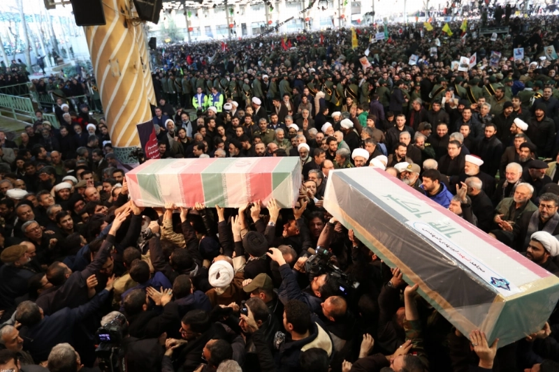 جنازة سليماني في مدينة كرمان (د ب أ)