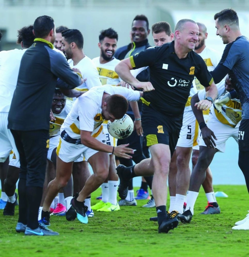 جانب من تدريبات الفريق (إعلامي الاتحاد)