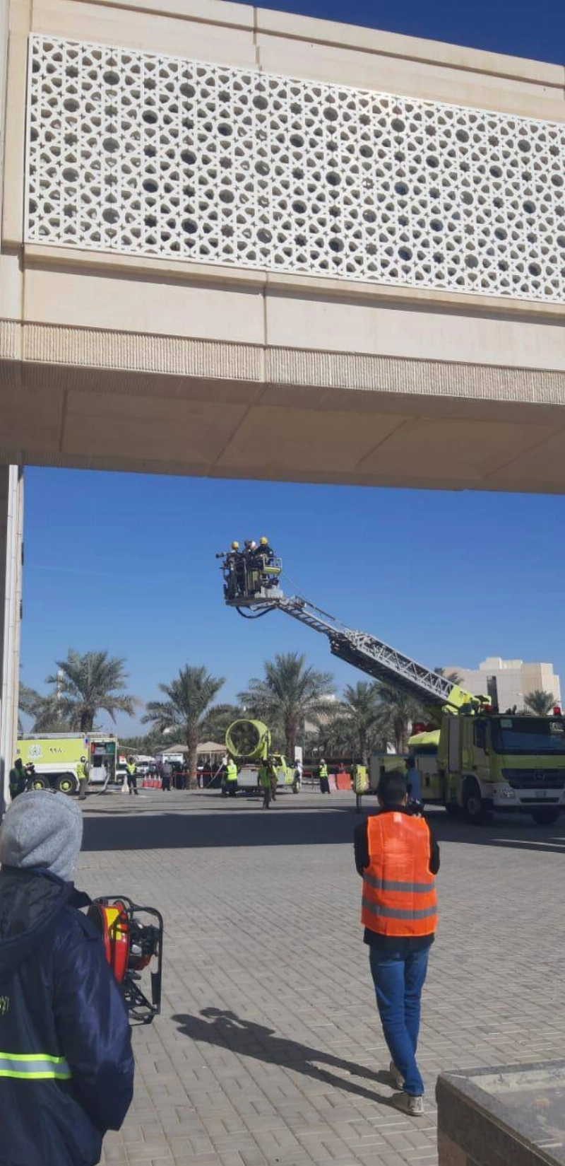 تنفيذ خطة إخلاء فرضية بجامعة الأميرة نورة
