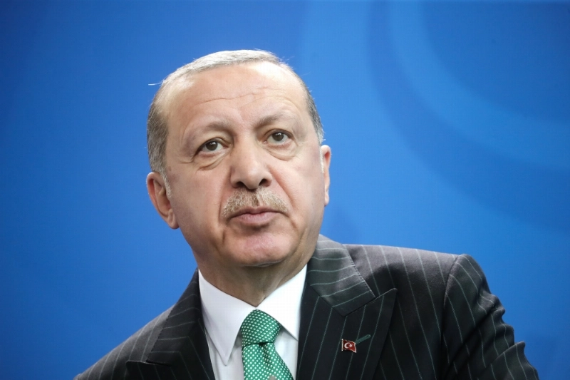 إردوغان خلال مشاركته في مؤتمر برلين