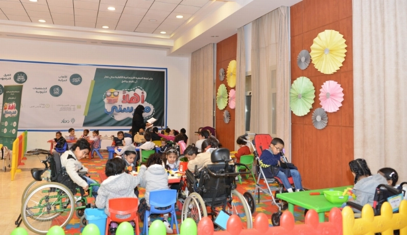 الأطفال خلال مشاركتهم في البرنامج (مكة)
