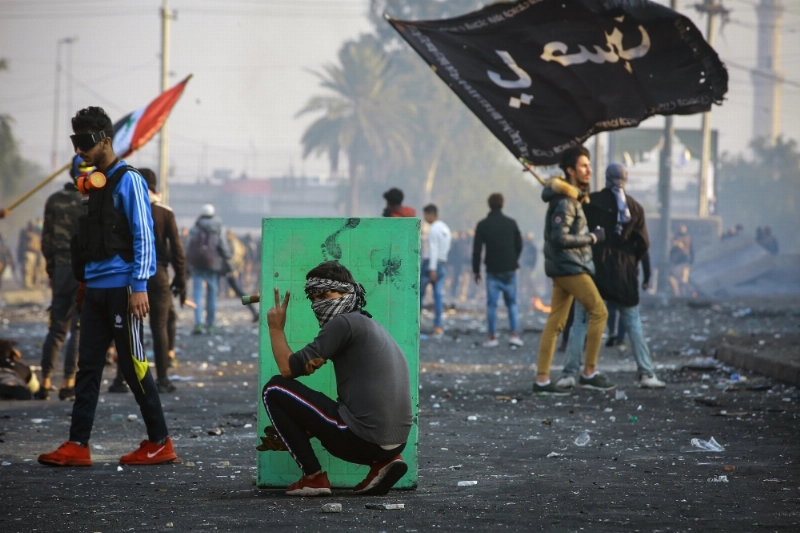 جانب من الحراك الشعبي العراقي (د ب أ)