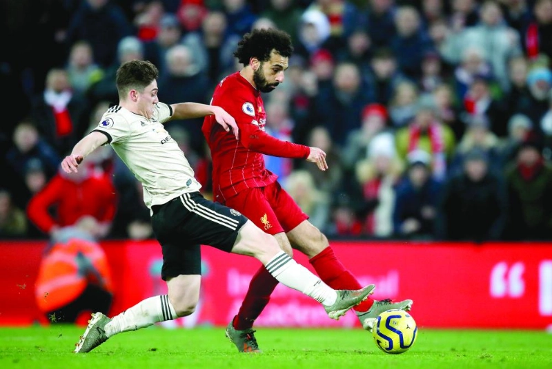 من مباراة مانشستر يونايتد وليفربول (د ب أ)