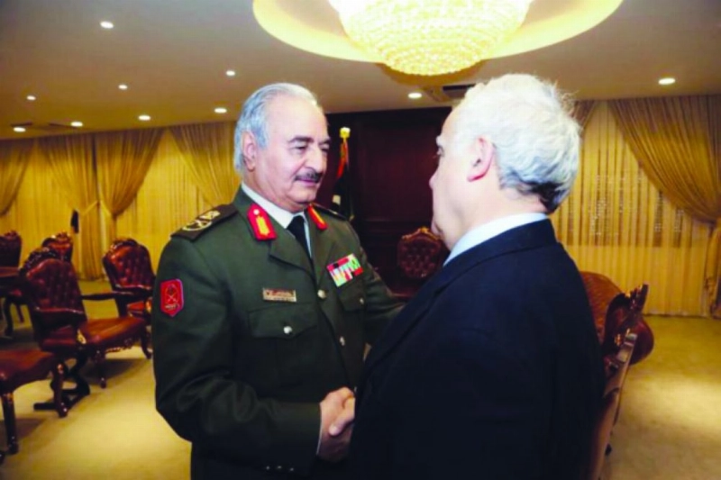 لقاء حفتر وسلامة (مكة)