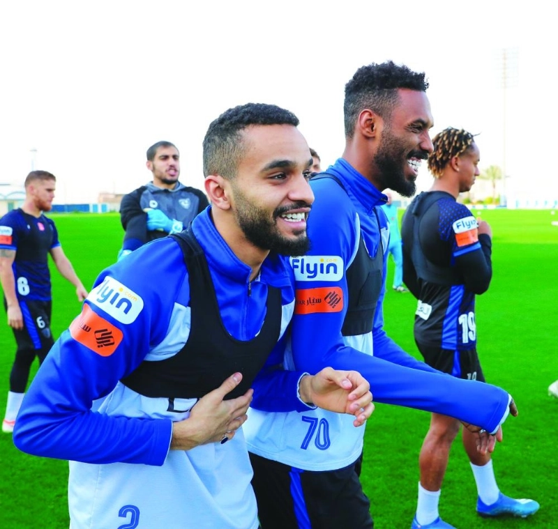 محمد البريك في التدريب الأخير للهلال (مكة)
