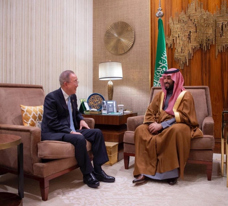 ولي العهد يلتقي الأمين العام للأمم المتحدة السابق
(واس)