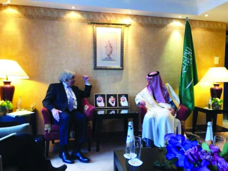 لقاء الجبير مع رئيس مبادرة التهديد النووي (مكة)
