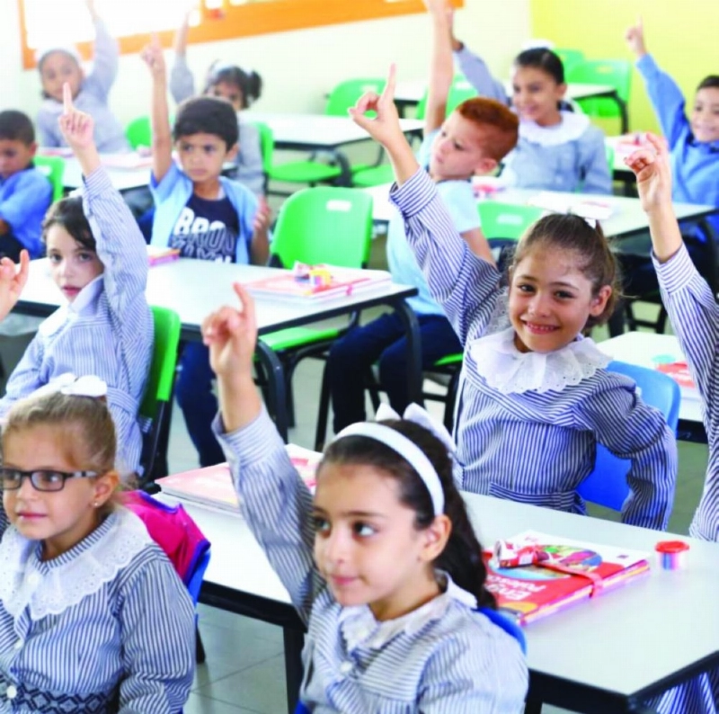 طالبات فلسطينيات في إحدى المدارس (مكة)