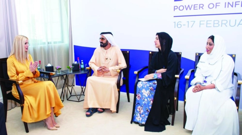 لقاء الشيخ محمد بن راشد وإيفانكا (إعلامي إمارة دبي)
