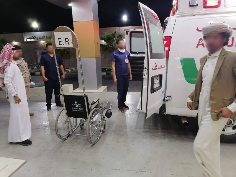 عدد من الجرحى اليمنيين في المستشفيات السعودية