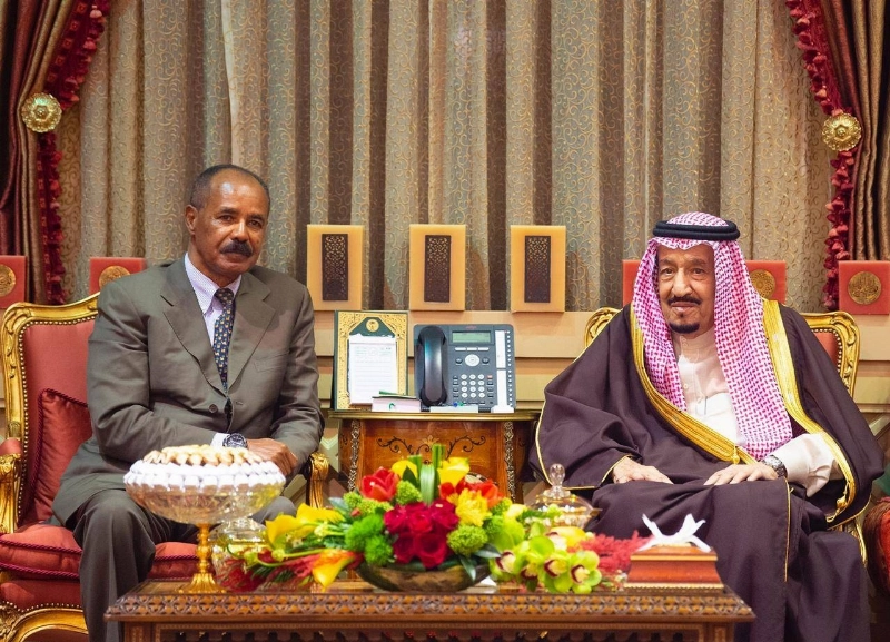 خادم الحرمين الشريفين يستقبل رئيس دولة أريتريا (واس)