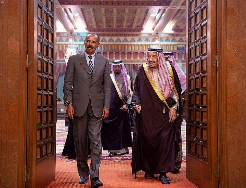 خادم الحرمين الشريفين يستقبل رئيس دولة أريتريا (واس)