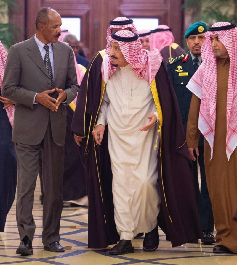 خادم الحرمين الشريفين يستقبل رئيس دولة أريتريا (واس)