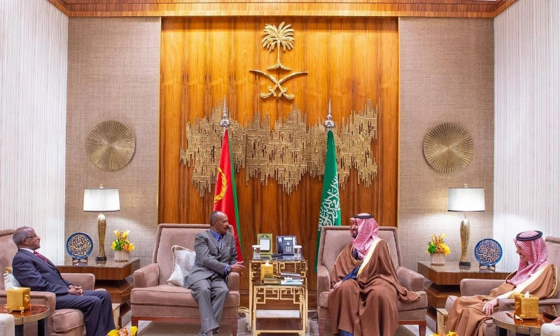 ولي العهد يجتمع مع رئيس دولة إريتريا (واس)