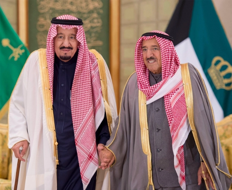 الملك سلمان والشيخ صباح الأحمد في مناسبة سابقة (واس)