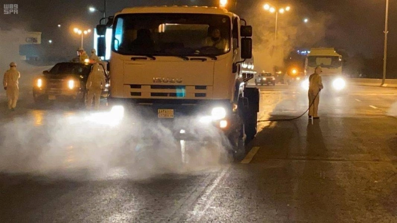 المرحلة الثانية لأعمال التعقيم في الخبر (مكة)