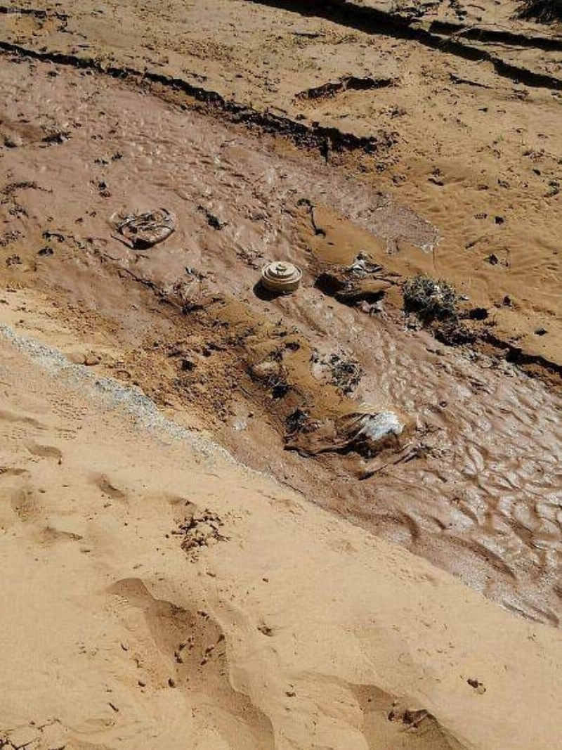 الدفاع المدني بجازان يبطل مفعول لغمين جرفتها سيول منقولة من الأراضي اليمنية (مكة)