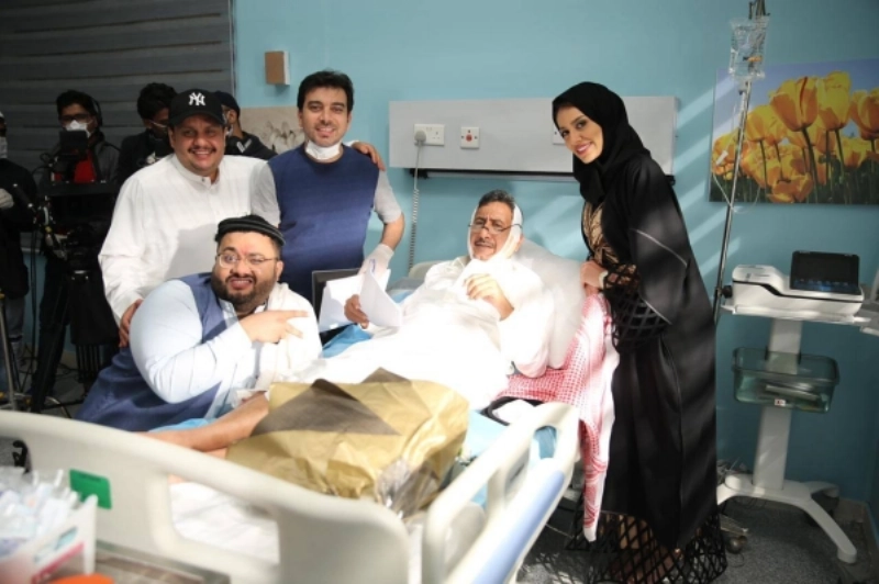 الرهيدي خلال تصوير مسلسل مخرج 7 (مكة)