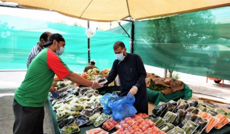 أحد أسواق الخضار المستحدثة بالمدينة المنورة (مكة)