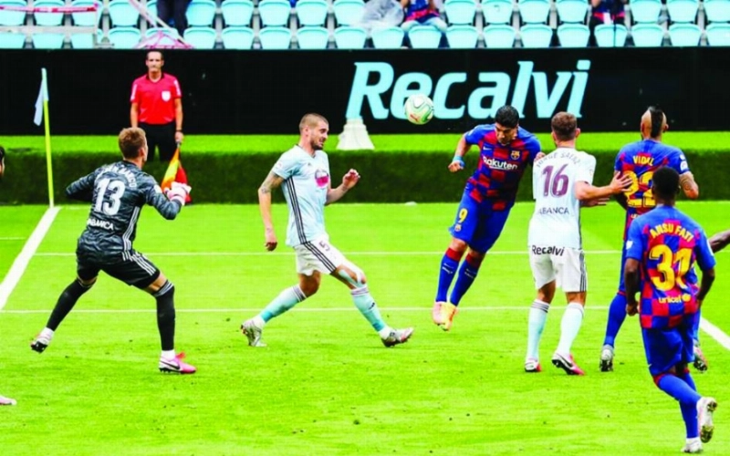برشلونة في مباراته الماضية أمام سيلتافيجو (موقع برشلونة)