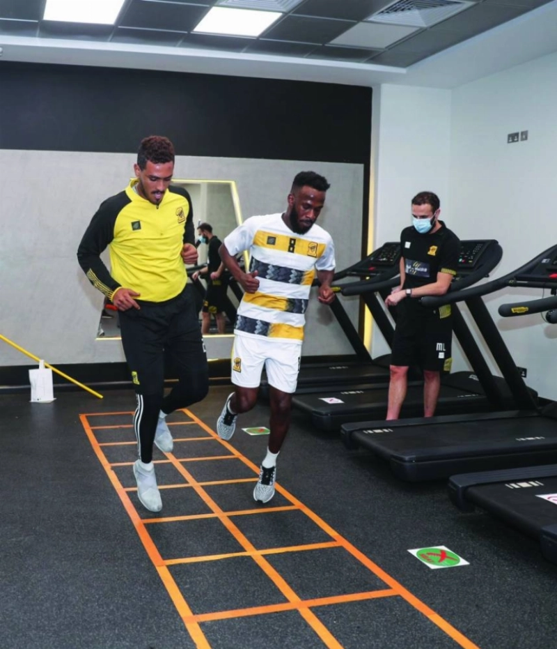 تدريب الاتحاد الصباحي أمس (إعلامي الاتحاد)